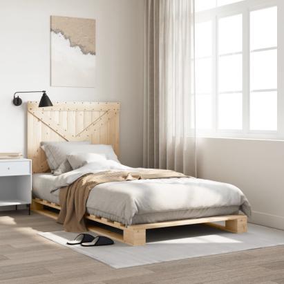 Cadru de pat cu tăblie, 100x200 cm, lemn masiv de pin GartenMobel Dekor