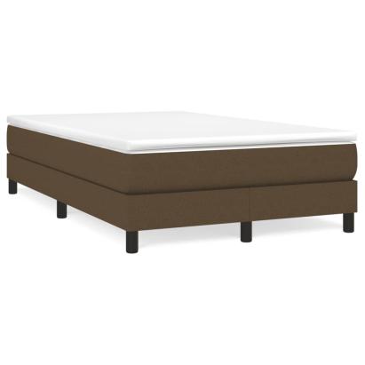 Pat box spring cu saltea, maro închis, 120x190 cm, textil GartenMobel Dekor