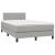 Pat box spring cu saltea, gri deschis, 120x190 cm, textil GartenMobel Dekor