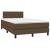 Pat box spring cu saltea, maro închis, 120x190 cm, textil GartenMobel Dekor