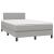 Pat box spring cu saltea, gri deschis, 120x190 cm, textil GartenMobel Dekor