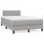 Pat box spring cu saltea, gri deschis, 120x190 cm, textil GartenMobel Dekor
