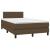 Pat box spring cu saltea, maro închis, 120x190 cm, textil GartenMobel Dekor