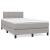 Pat box spring cu saltea, gri deschis, 120x190 cm, textil GartenMobel Dekor
