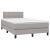 Pat box spring cu saltea, gri deschis, 120x190 cm, textil GartenMobel Dekor