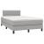 Pat box spring cu saltea, gri deschis, 120x190 cm, textil GartenMobel Dekor