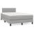 Pat box spring cu saltea, gri deschis, 120x190 cm, textil GartenMobel Dekor