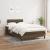 Pat box spring cu saltea, maro închis, 120x190 cm, textil GartenMobel Dekor