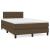 Pat box spring cu saltea, maro închis, 120x190 cm, textil GartenMobel Dekor