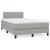 Pat box spring cu saltea, gri deschis, 120x190 cm, textil GartenMobel Dekor