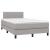 Pat box spring cu saltea, gri deschis, 120x190 cm, textil GartenMobel Dekor