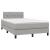 Pat box spring cu saltea, gri deschis, 120x190 cm, textil GartenMobel Dekor