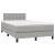Pat box spring cu saltea, gri deschis, 120x190 cm, textil GartenMobel Dekor