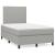 Pat box spring cu saltea, gri deschis, 120x190 cm, textil GartenMobel Dekor