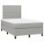 Pat box spring cu saltea, gri deschis, 120x190 cm, textil GartenMobel Dekor