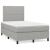Pat box spring cu saltea, gri deschis, 120x190 cm, textil GartenMobel Dekor