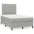 Pat box spring cu saltea, gri deschis, 120x190 cm, textil GartenMobel Dekor