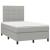 Pat box spring cu saltea, gri deschis, 120x190 cm, textil GartenMobel Dekor