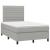 Pat box spring cu saltea, gri deschis, 120x190 cm, textil GartenMobel Dekor