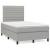 Pat box spring cu saltea, gri deschis, 120x190 cm, textil GartenMobel Dekor