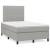 Pat box spring cu saltea, gri deschis, 120x190 cm, textil GartenMobel Dekor