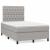 Pat box spring cu saltea, gri deschis, 120x190 cm, textil GartenMobel Dekor
