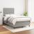 Pat box spring cu saltea, gri deschis, 120x190 cm, textil GartenMobel Dekor