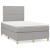 Pat box spring cu saltea, gri deschis, 120x190 cm, textil GartenMobel Dekor