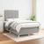 Pat box spring cu saltea, gri deschis, 120x190 cm, textil GartenMobel Dekor
