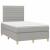 Pat box spring cu saltea, gri deschis, 120x190 cm, textil GartenMobel Dekor
