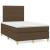 Pat box spring cu saltea, maro închis, 120x190 cm, textil GartenMobel Dekor