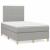 Pat box spring cu saltea, gri deschis, 120x190 cm, textil GartenMobel Dekor