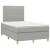 Pat box spring cu saltea, gri deschis, 120x190 cm, textil GartenMobel Dekor