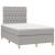 Pat box spring cu saltea, gri deschis, 120x190 cm, textil GartenMobel Dekor
