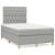 Pat box spring cu saltea, gri deschis, 120x190 cm, textil GartenMobel Dekor