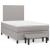 Pat box spring cu saltea, gri deschis, 120x190 cm, textil GartenMobel Dekor