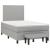 Pat box spring cu saltea, gri deschis, 120x190 cm, textil GartenMobel Dekor