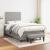 Pat box spring cu saltea, gri deschis, 120x190 cm, textil GartenMobel Dekor