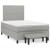 Pat box spring cu saltea, gri deschis, 120x190 cm, textil GartenMobel Dekor