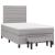 Pat box spring cu saltea, gri deschis, 120x190 cm, textil GartenMobel Dekor
