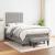 Pat box spring cu saltea, gri deschis, 120x190 cm, textil GartenMobel Dekor