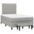 Pat box spring cu saltea, gri deschis, 120x190 cm, textil GartenMobel Dekor