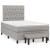 Pat box spring cu saltea, gri deschis, 120x190 cm, textil GartenMobel Dekor