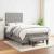 Pat box spring cu saltea, gri deschis, 120x190 cm, textil GartenMobel Dekor