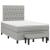 Pat box spring cu saltea, gri deschis, 120x190 cm, textil GartenMobel Dekor