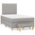 Pat box spring cu saltea, gri deschis, 120x190 cm, textil GartenMobel Dekor