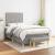 Pat box spring cu saltea, gri deschis, 120x190 cm, textil GartenMobel Dekor