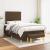 Pat box spring cu saltea, maro închis, 120x190 cm, textil GartenMobel Dekor