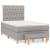 Pat box spring cu saltea, gri deschis, 120x190 cm, textil GartenMobel Dekor