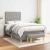 Pat box spring cu saltea, gri deschis, 120x190 cm, textil GartenMobel Dekor